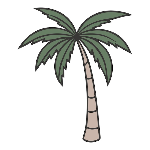 Ilustración de dibujos animados de una palmera
