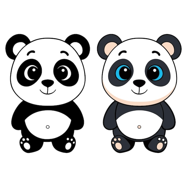 Ilustración de dibujos animados de panda