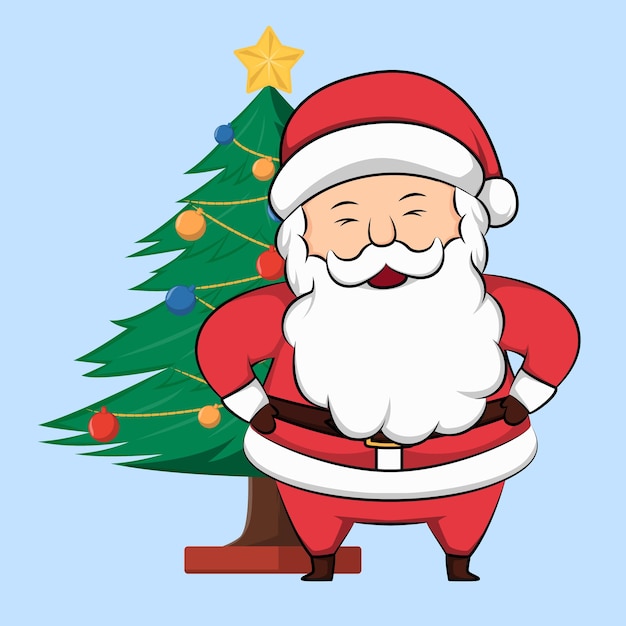 Ilustración de dibujos animados de Papá Noel