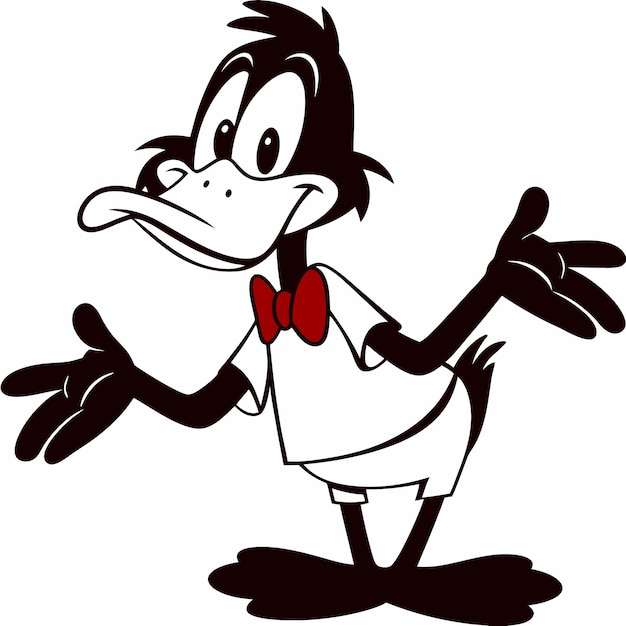 Ilustración de dibujos animados del Pato Daffy
