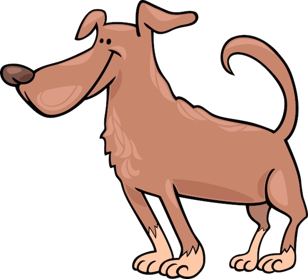 Ilustración de dibujos animados de perro divertido