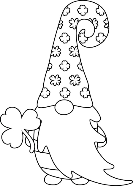 Ilustración de dibujos animados de personajes del día de San Patricio Gnome