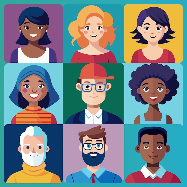 una ilustración de dibujos animados de personas con uno sosteniendo un libro y el otro con la palabra cita feliz