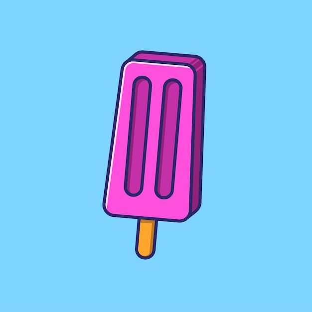 Ilustración de dibujos animados de Popsicle Vector Clip Art