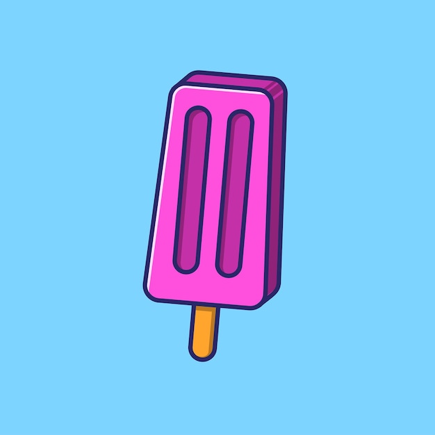 Vector ilustración de dibujos animados de popsicle vector clip art