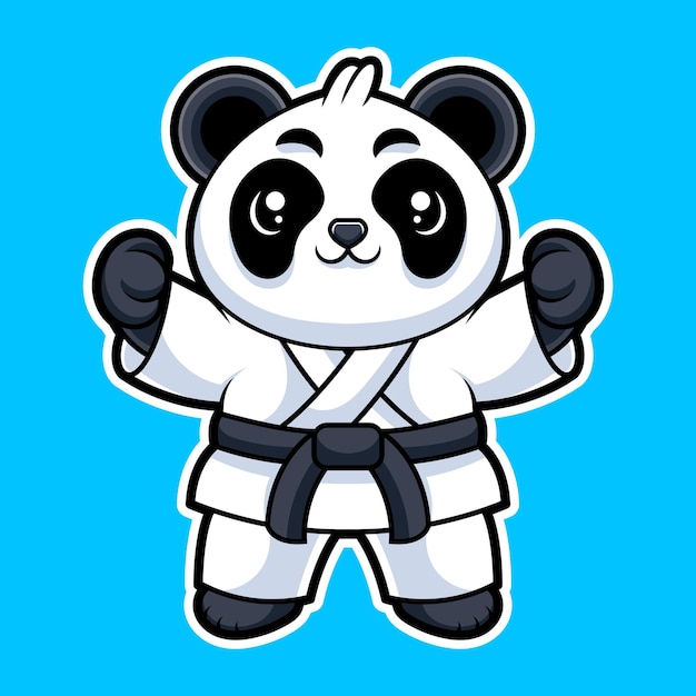 Ilustración de dibujos animados de la posada de karate del panda