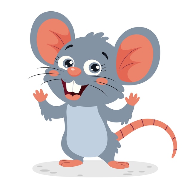 Vector ilustración de dibujos animados de un ratón