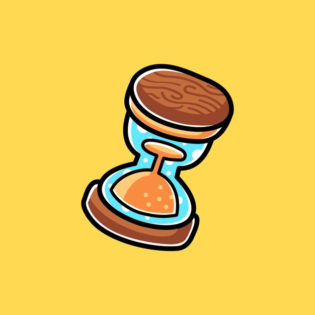 Ilustración de dibujos animados del reloj de arena