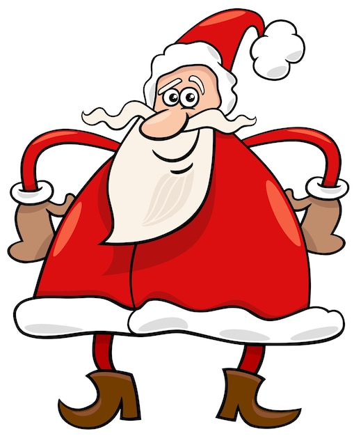 Ilustración de dibujos animados de santa claus navidad
