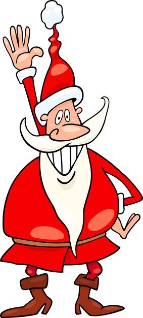 Ilustración de dibujos animados de santa claus navidad