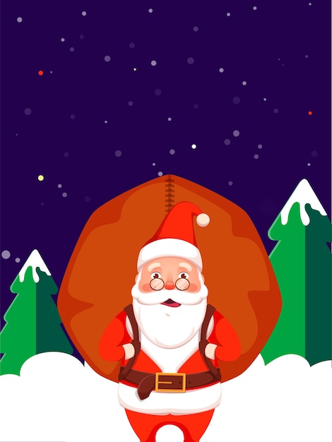 Ilustración de dibujos animados de santa claus