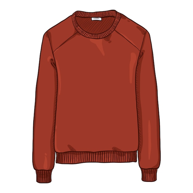 Ilustración de dibujos animados solo vector sudadera roja
