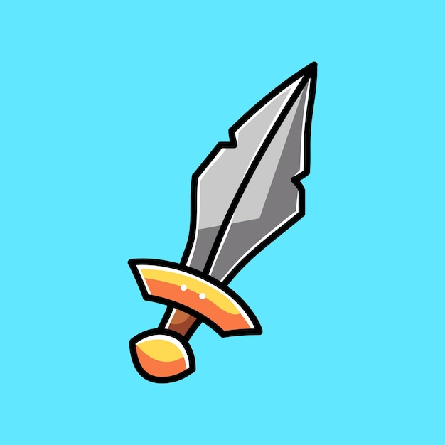 Ilustración de dibujos animados de Sword Doodle