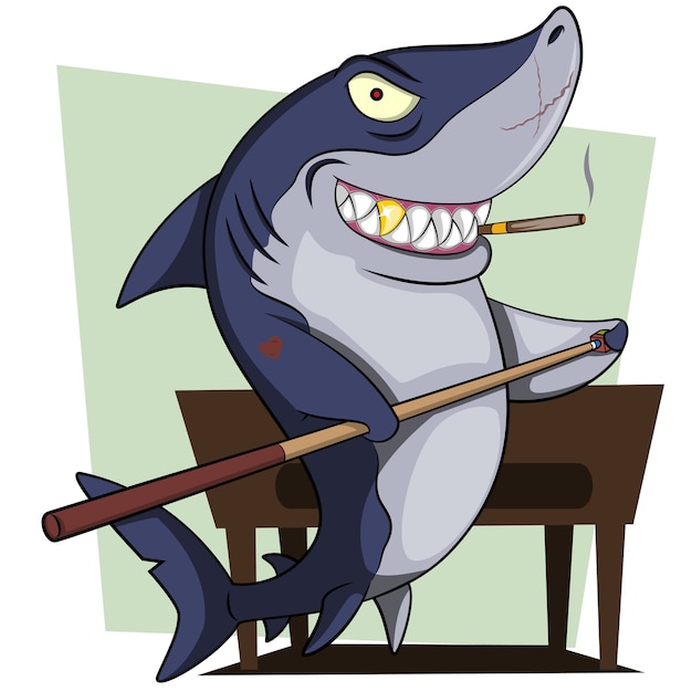 Ilustración de dibujos animados de tiburones de piscinas