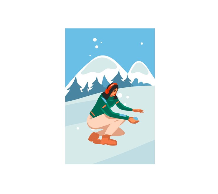 Vector ilustración de dibujos animados de tiempo de feliz navidad y próspero año nuevo