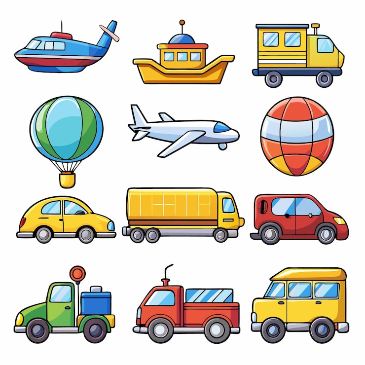 Vector ilustración de dibujos animados de transporte