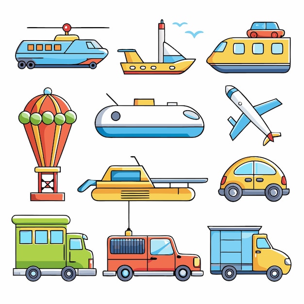 Ilustración de dibujos animados de transporte