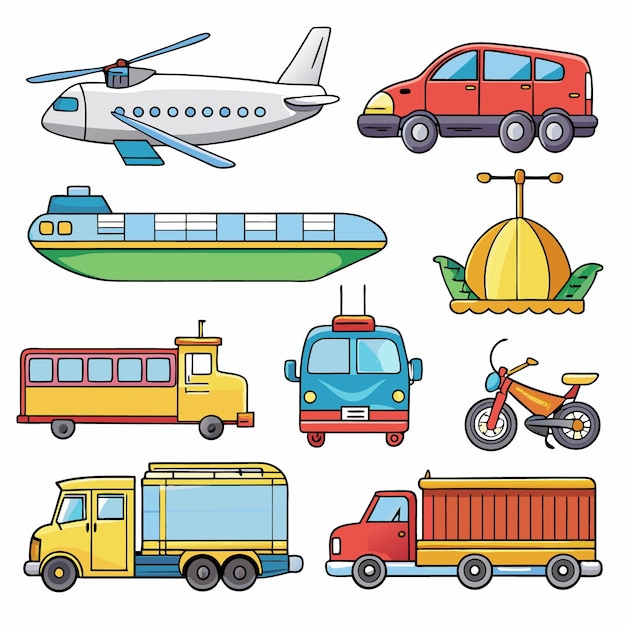 Ilustración de dibujos animados de transporte