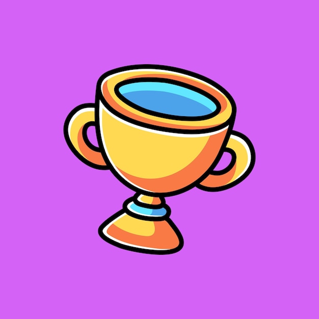 Ilustración de dibujos animados de trofeo lindo
