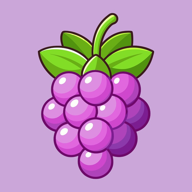 Ilustración de dibujos animados de uvas