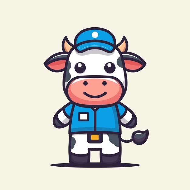 Ilustración de dibujos animados de vacas de reparto