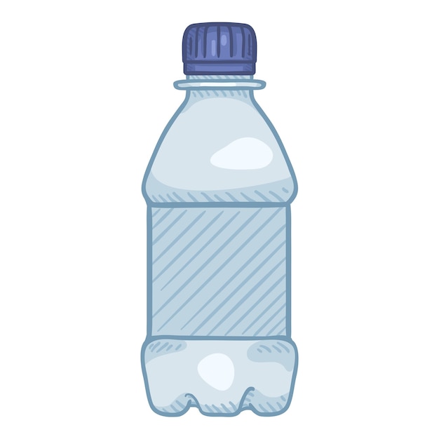 Ilustración Dibujos Animados Vector Botella Plástico Pequeña