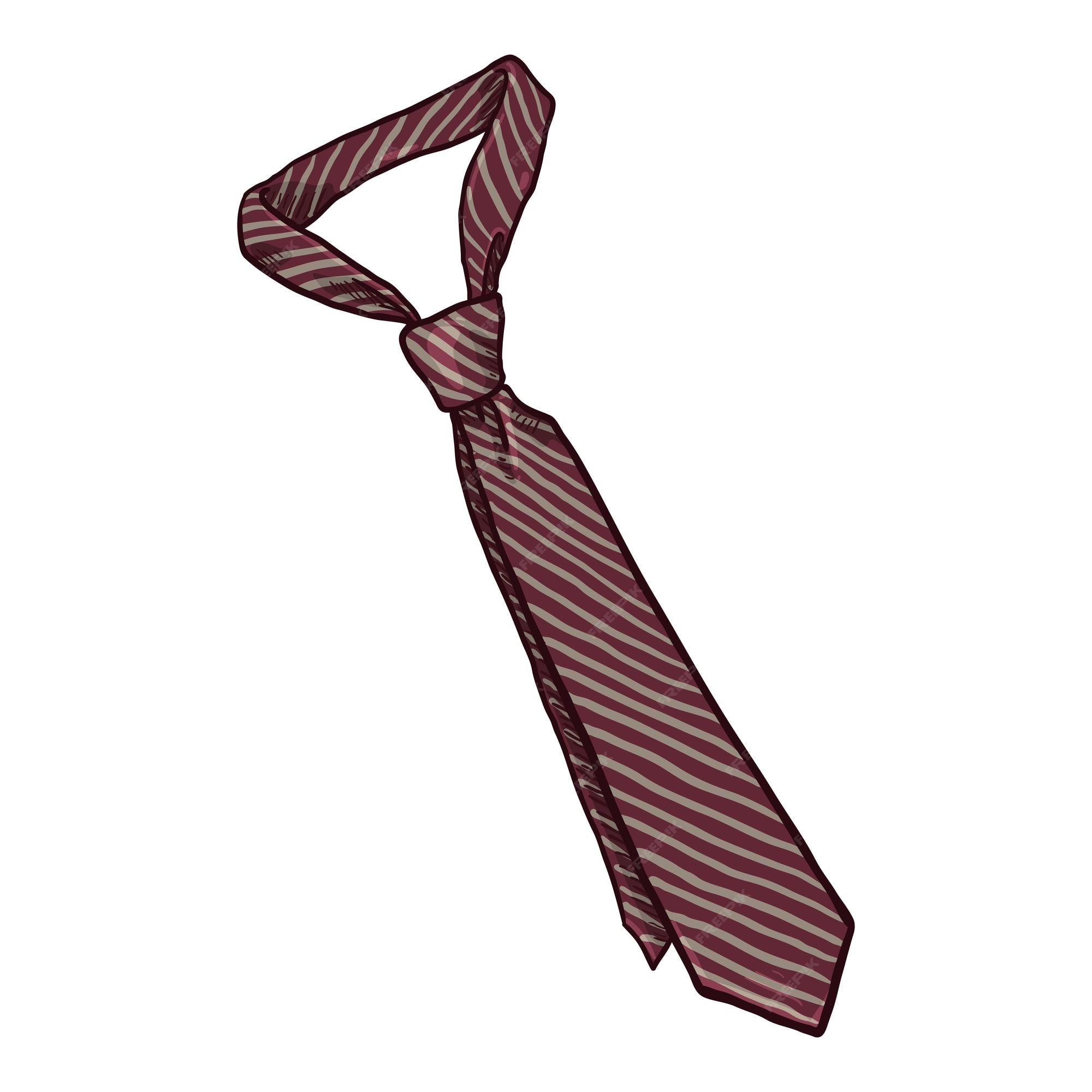 Ilustración de dibujos animados de vector de corbata rayada | Vector Premium Ilustración de dibujos animados de vector de corbata rayada | Vector Premium