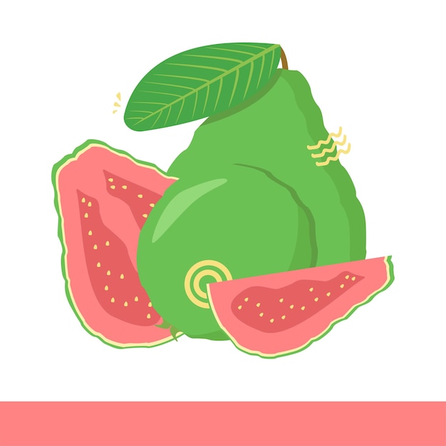 Ilustración de dibujos animados de vector de guayaba