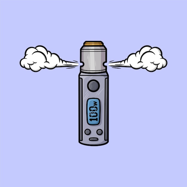 Ilustración de dibujos animados de vector de nubes vape