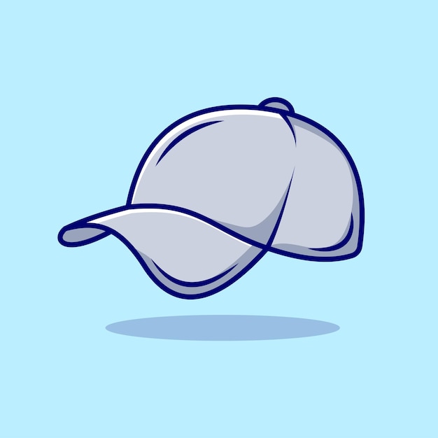 Vector ilustración de dibujos animados de vector simple de gorra de béisbol