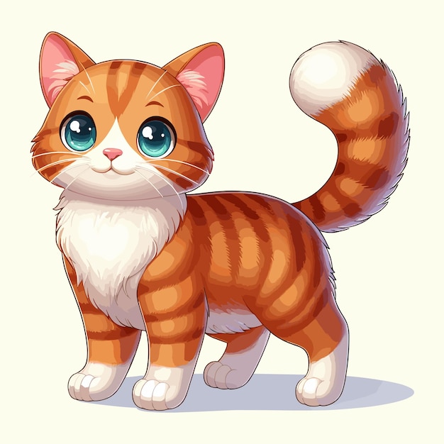 Vector ilustración de dibujos animados vectoriales de gatos lindos