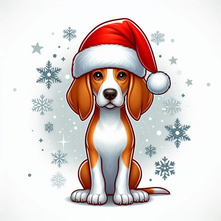 Vector ilustración de dibujos animados vectoriales de la gorra de santa de navidad