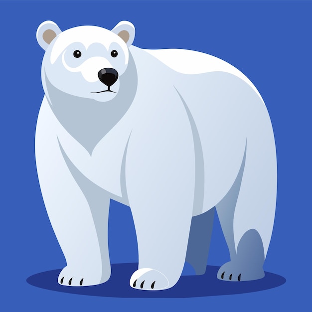 Ilustración de dibujos animados vectoriales del oso polar