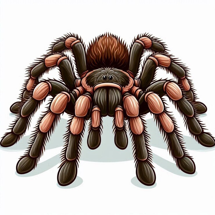 Vector ilustración de dibujos animados vectoriales de tarántulas