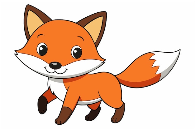 una ilustración de dibujos animados de un zorro con un collar en él