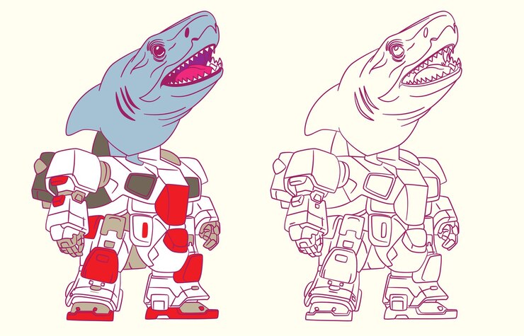 Vector ilustración de dibujos de animales para páginas de colorear