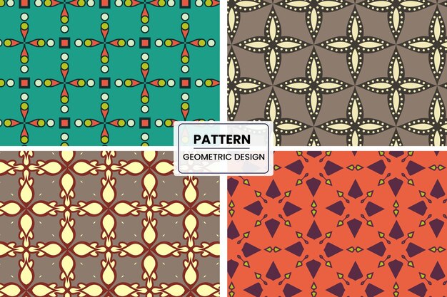 Ilustración de dibujos geométricos intrincados Vector de patrones de arte textil