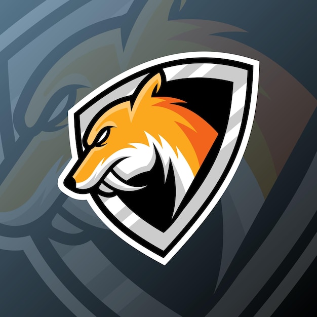 ilustración de un diente de sable en estilo de logotipo de esport