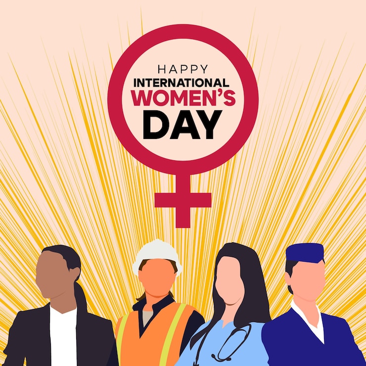 Ilustración de diferentes profesiones para el Día Internacional de la Mujer