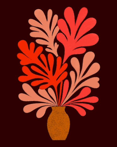 Ilustración digital de la flor en flor estética