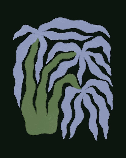 Ilustración digital de la flor en flor estética