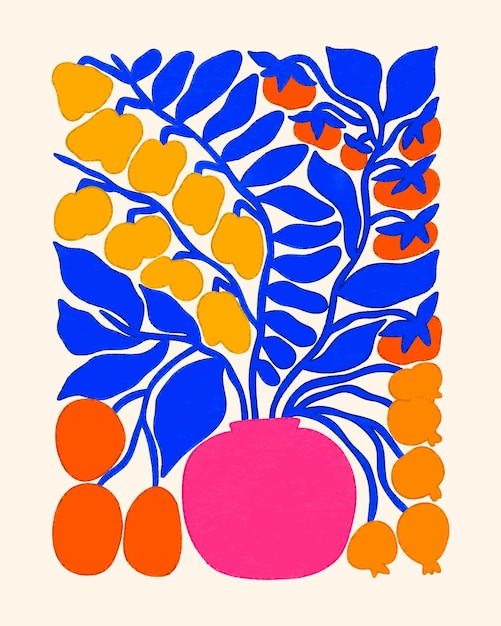 Ilustración digital de la flor en flor estética