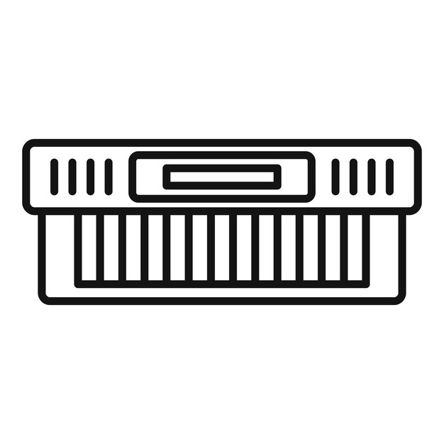 Ilustración digital de un instrumento de teclado