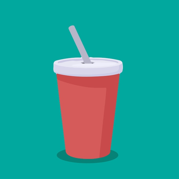 Ilustración digital de la taza de refresco