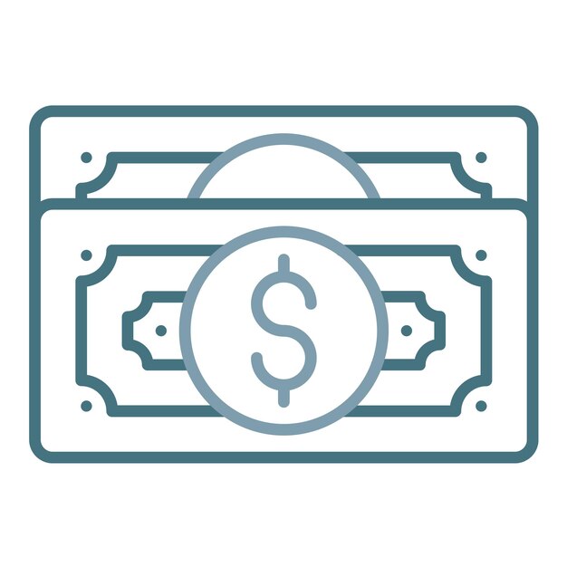 Ilustración del dinero plano