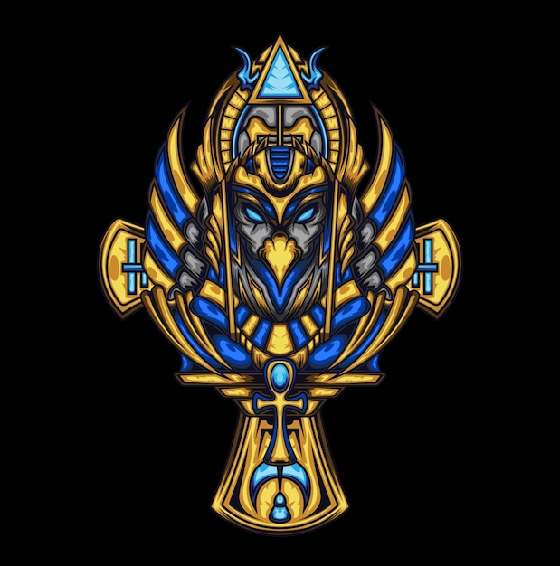 Ilustración de Dios de ra con vector de stock de calidad premium