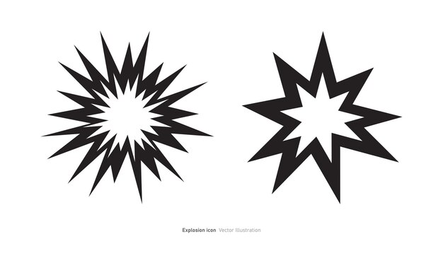 Vector ilustración del diseñador del icono de la explosión
