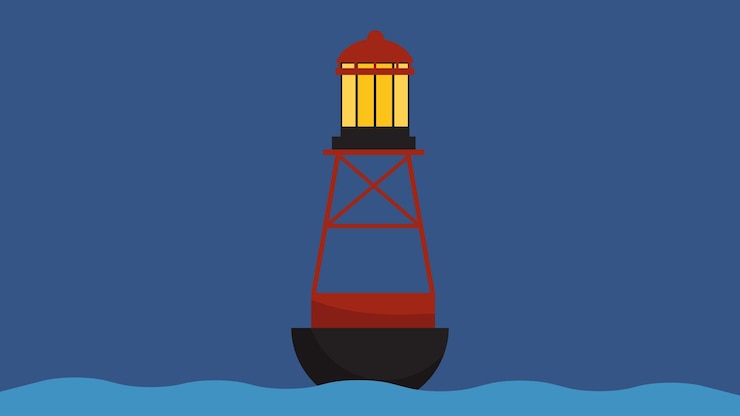 Vector ilustración del diseño aislado del edificio del faro