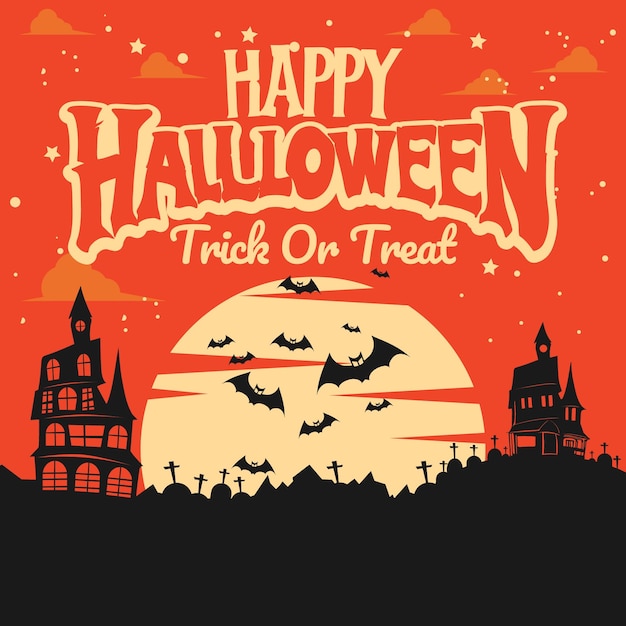 Vector ilustración de diseño de apartamentos para la fiesta de halloween