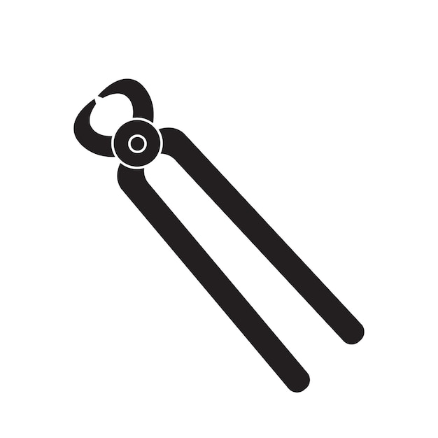 Ilustración de diseño de arte vectorial de Pliers silhoutte
